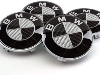 7pcs Red Black Carbon Fiber Emblem for BMW,Wheel Center Caps Hub CapsX4,Emblem Logo Replacement for Hood/Trunk Steering Wheel Emblem Decal 