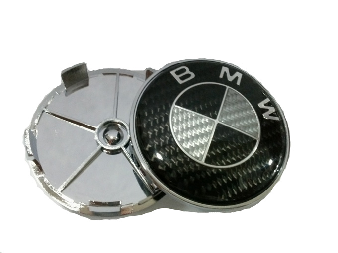 ROCK RARA 4pcs 68mm Carbon Fiber BMW Logo Rim Center Hub Caps for BMW 4PCS 68mm Black 