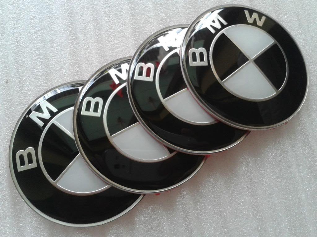 Applicable to BMW All Models Wheel Center Caps Emblem Nobrand Set of 4 Pieces 68mm Center Wheel Hub Caps for BMW Black 