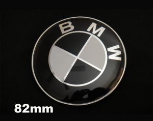 BMW black hood emblem, BMW hood emblem