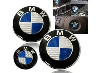BMW logo, BMW emblem, BMW emblem replacement,BMW blue carbon fibre hood emblem