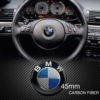 BMW logo, BMW emblem, BMW emblem replacement,BMW blue carbon fiber steering wheel emblem