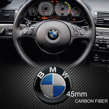 BMW blue carbon fiber steering wheel emblem