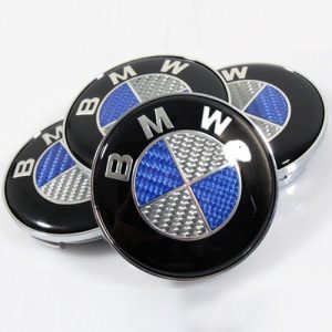 BMW blue carbon fibre wheel cap
