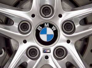 BMW blue wheel cap